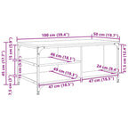 Mesa de Café Madera Vieja 100 x 50 x 45 cm Madera contrachapada