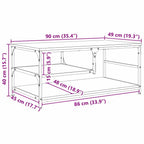 Mesa de Café Madera Vieja 90 x 49 x 40 cm Madera contrachapada