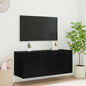 Mueble de TV Montado en la Pared con LED 2 pcs Madera vieja