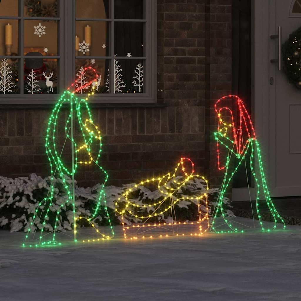 Escena de Natividad Iluminada Multicolor 112 x 71,5 cm PVC