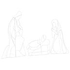 Escena de Natividad Iluminada Multicolor 112 x 71,5 cm PVC