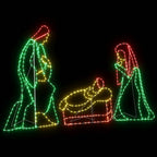 Escena de Natividad Iluminada Multicolor 112 x 71,5 cm PVC