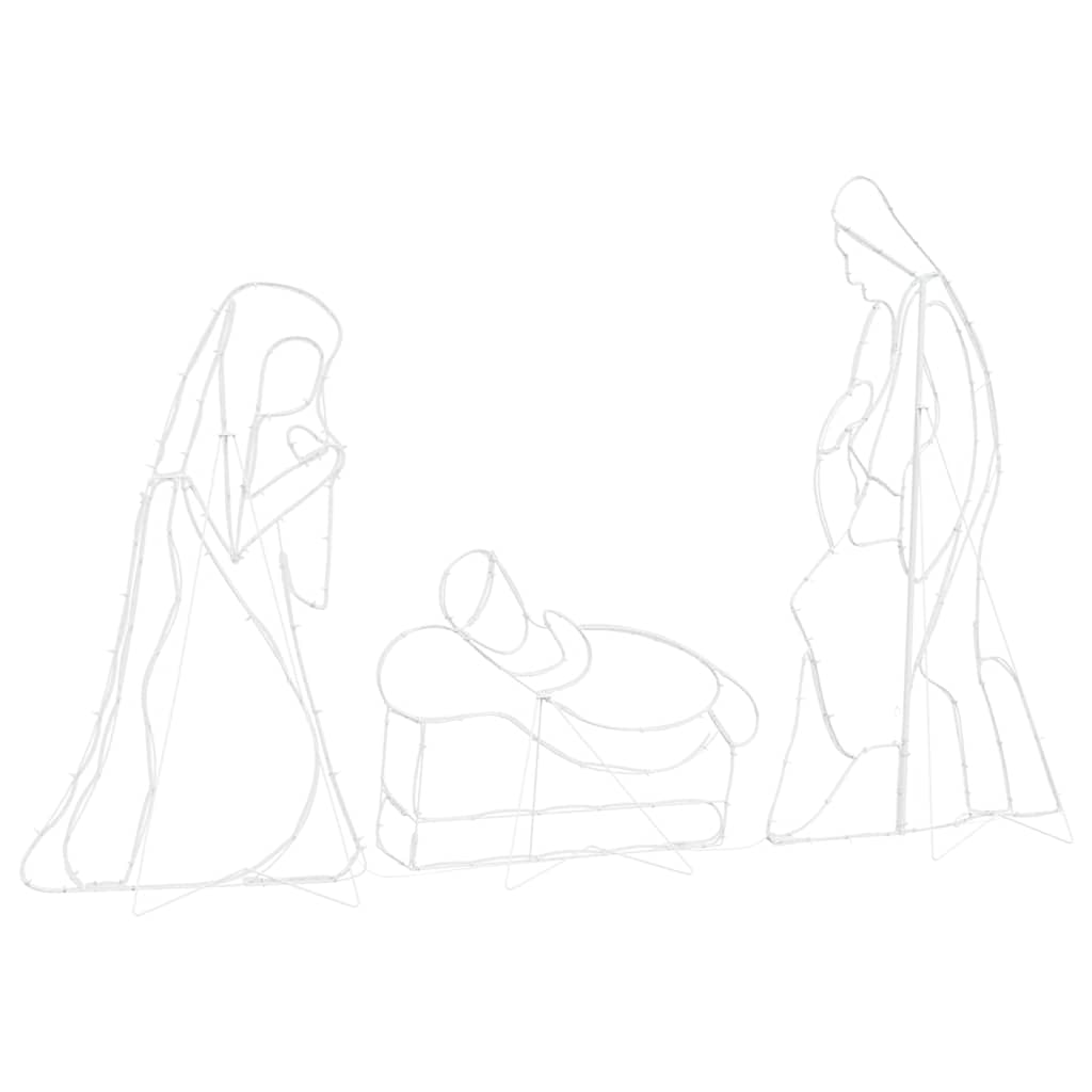 Escena de Natividad Iluminada Multicolor 112 x 71,5 cm PVC