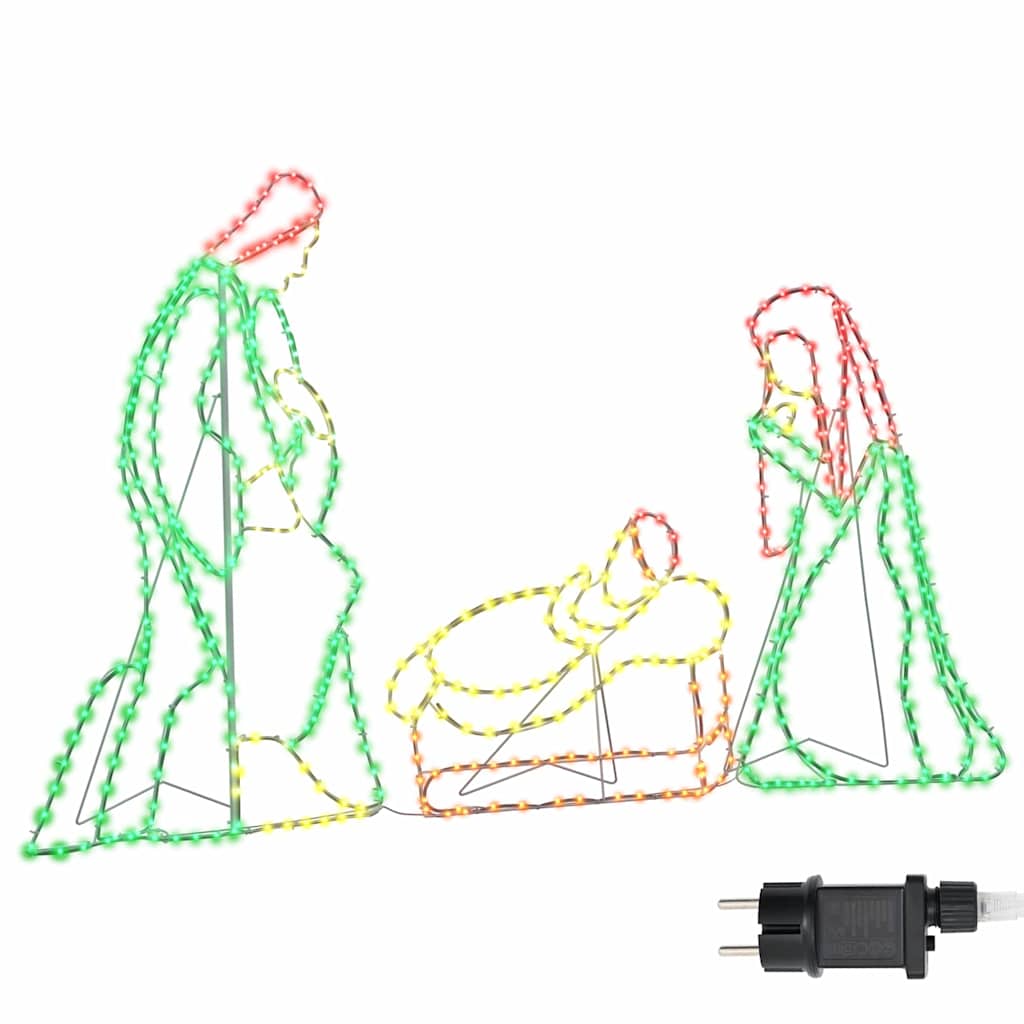 Escena de Natividad Iluminada Multicolor 112 x 71,5 cm PVC