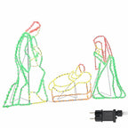 Escena de Natividad Iluminada Multicolor 112 x 71,5 cm PVC