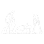 Escena de Natividad Iluminada Multicolor 112 x 71,5 cm PVC