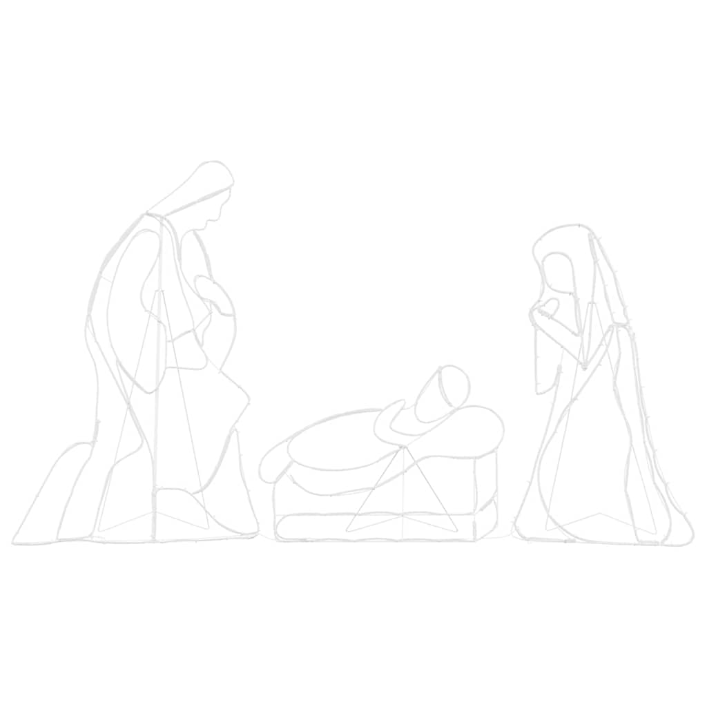 Escena de Natividad Iluminada Multicolor 112 x 71,5 cm PVC