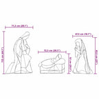Escena de Natividad Iluminada Multicolor 112 x 71,5 cm PVC