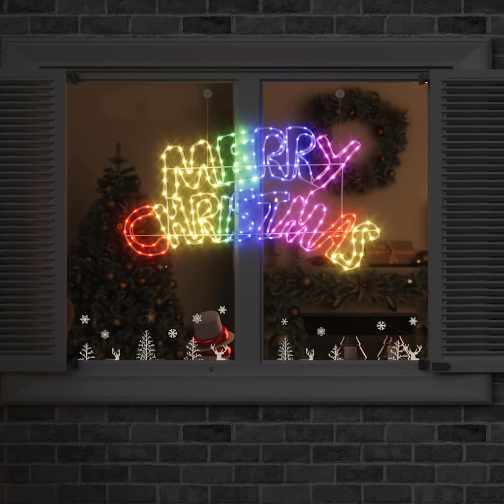 Cartel de Navidad con 240 LED Multicolor 99,5 x 54 cm PVC