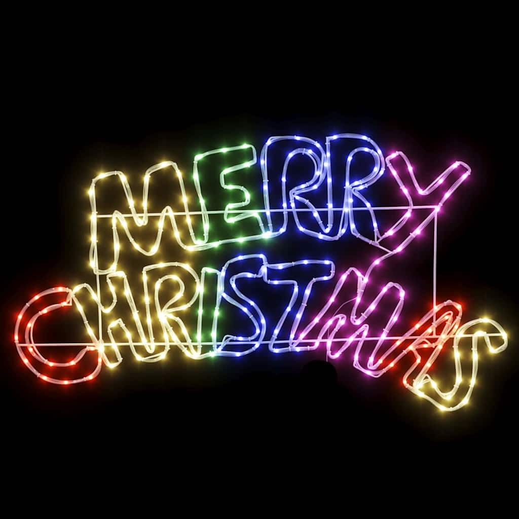Cartel de Navidad con 240 LED Multicolor 99,5 x 54 cm PVC