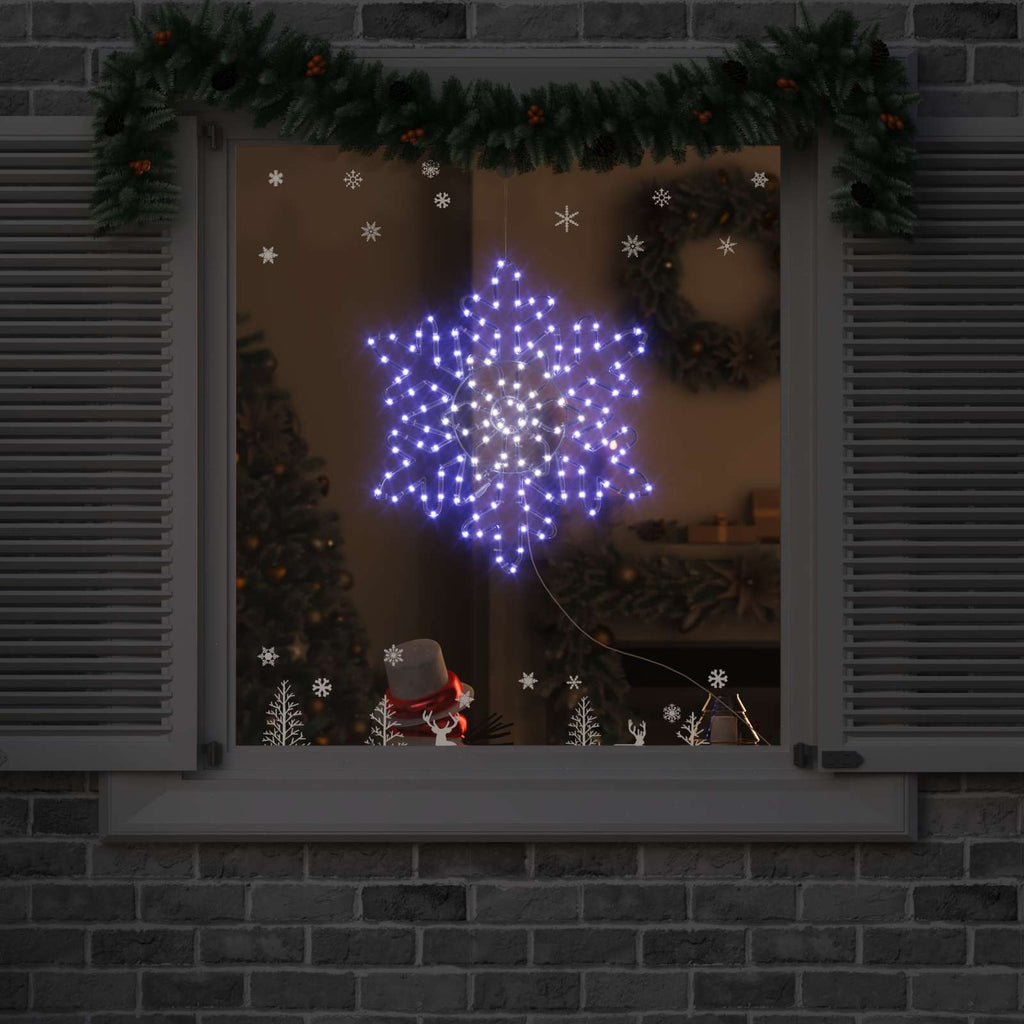 Copos de nieve navideños Azul 55.5 x 55.5 x 0.75 cm PVC