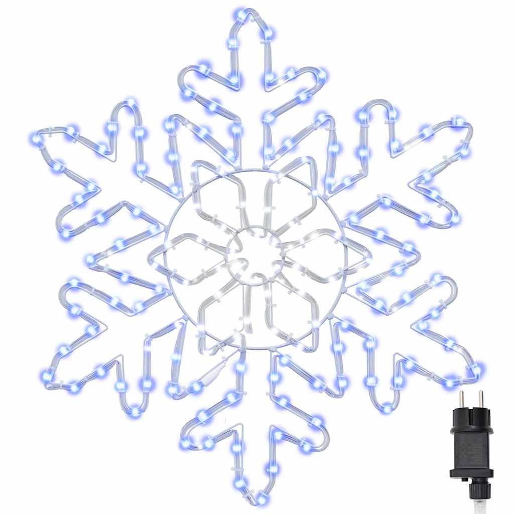Copos de nieve navideños Azul 55.5 x 55.5 x 0.75 cm PVC