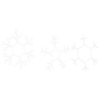 Copos de Nieve Navideños con 252 LED Cálido 44,5 x 38 cm PVC
