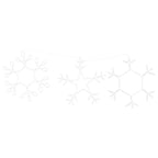 Copos de Nieve Navideños con 252 LED Cálido 44,5 x 38 cm PVC