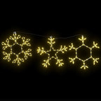 Copos de Nieve Navideños con 252 LED Cálido 44,5 x 38 cm PVC