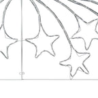 Estrella de Navidad con 432 LED Multicolor 182 x 58 cm PVC