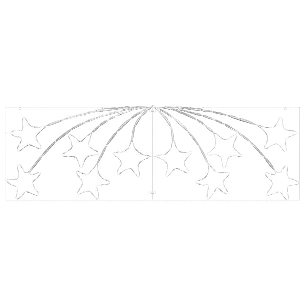 Estrella de Navidad con 432 LED Multicolor 182 x 58 cm PVC