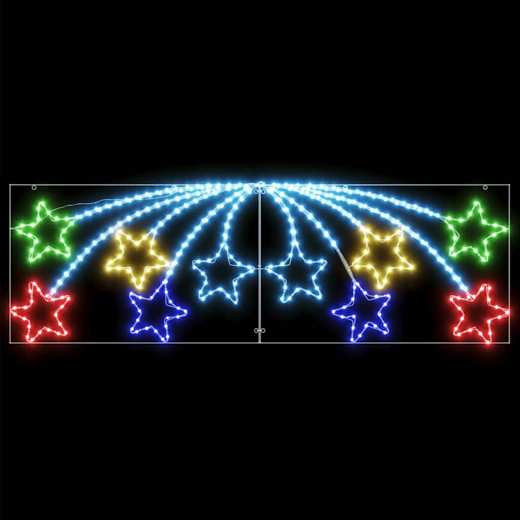 Estrella de Navidad con 432 LED Multicolor 182 x 58 cm PVC