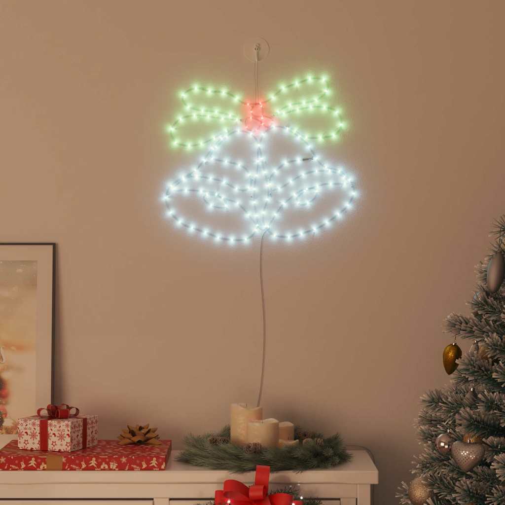 Campana de Navidad con 144 LED Multicolor 57 x 47,5 cm PVC