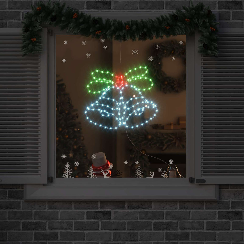 Campana de Navidad con 144 LED Multicolor 57 x 47,5 cm PVC
