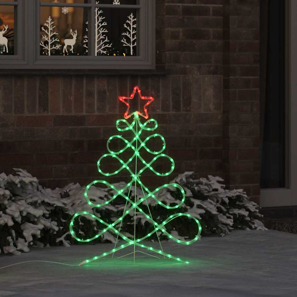 Luz en forma de árbol de Navidad Multicolor 78 x 58 cm PVC