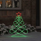 Luz en forma de árbol de Navidad Multicolor 78 x 58 cm PVC