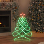 Luz en forma de árbol de Navidad Multicolor 78 x 58 cm PVC