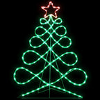 Luz en forma de árbol de Navidad Multicolor 78 x 58 cm PVC