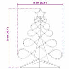 Luz en forma de árbol de Navidad Multicolor 78 x 58 cm PVC