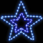 Estrella de Navidad con 72 LED Frío 51,5 x 50 x 0,65 cm Hierro