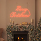Cartel de Navidad con 216 LED Rojo 99 x 55 x 13 cm Hierro