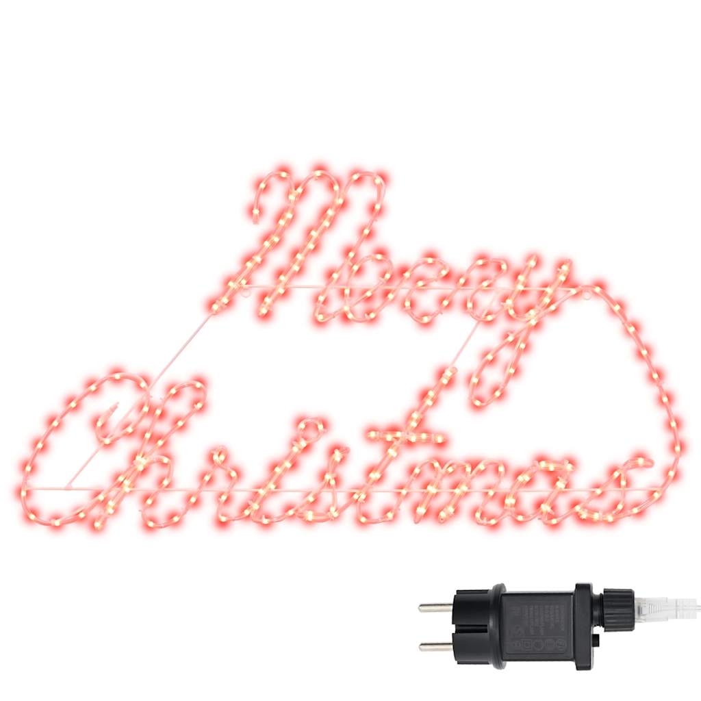 Cartel de Navidad con 216 LED Rojo 99 x 55 x 13 cm Hierro