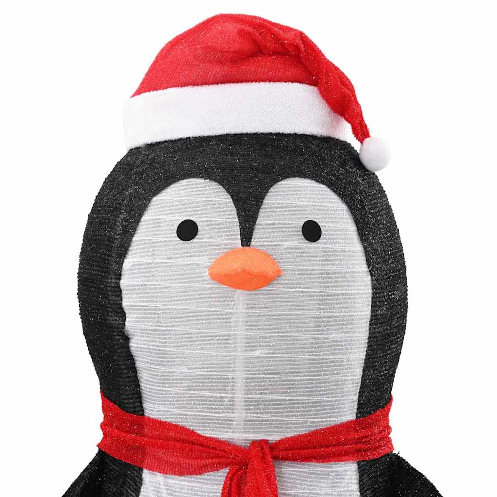 Figura de pingüino de nieve con 600 LED Cálido 78 x 178 cm tela