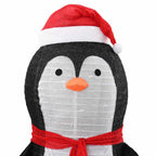 Figura de pingüino de nieve con 600 LED Cálido 78 x 178 cm tela