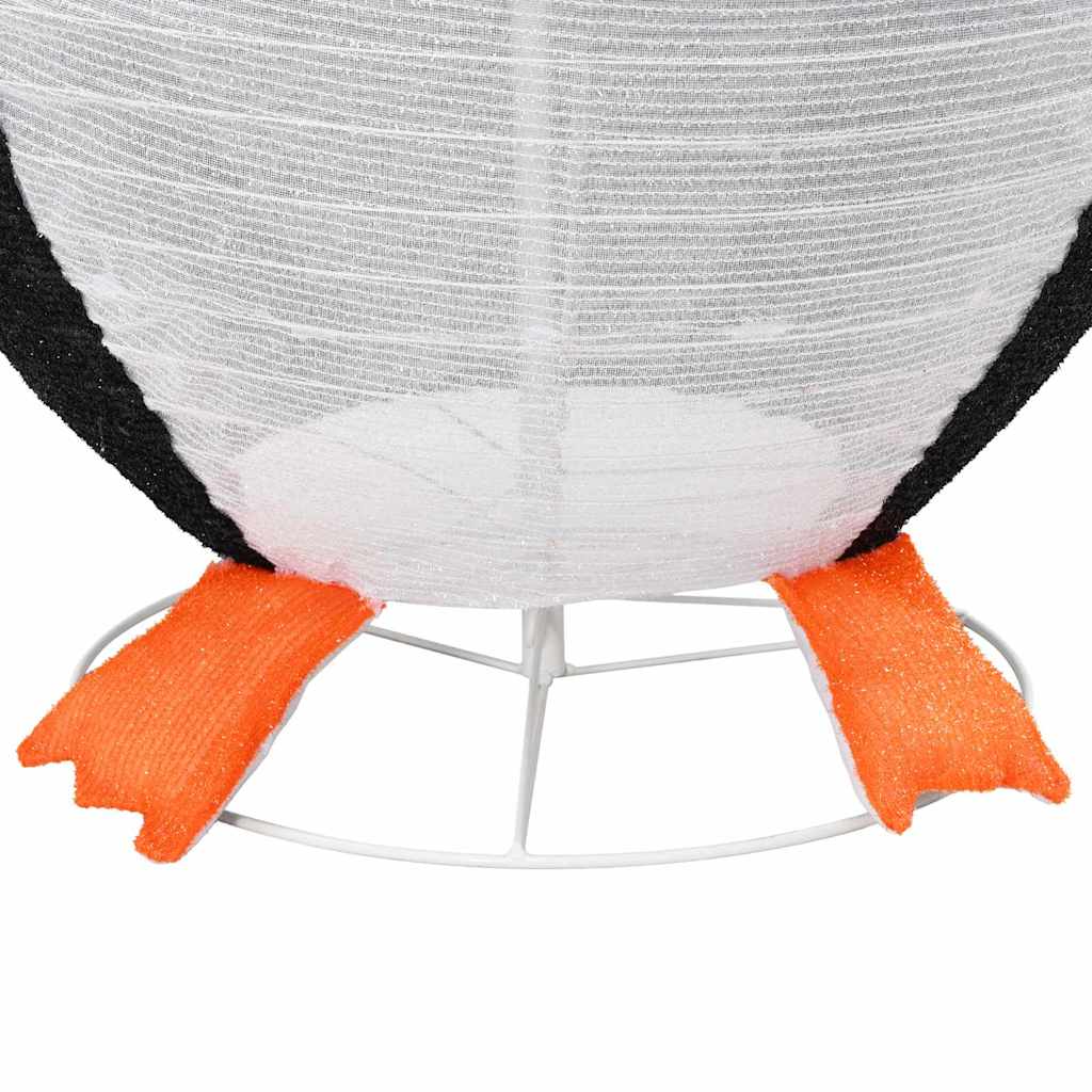 Figura de pingüino de nieve con 600 LED Cálido 78 x 178 cm tela