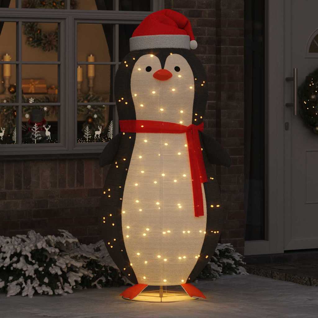 Figura de pingüino de nieve con 600 LED Cálido 78 x 178 cm tela