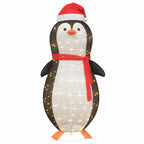 Figura de pingüino de nieve con 600 LED Cálido 78 x 178 cm tela