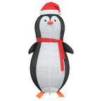 Figura de pingüino de nieve con 600 LED Cálido 78 x 178 cm tela