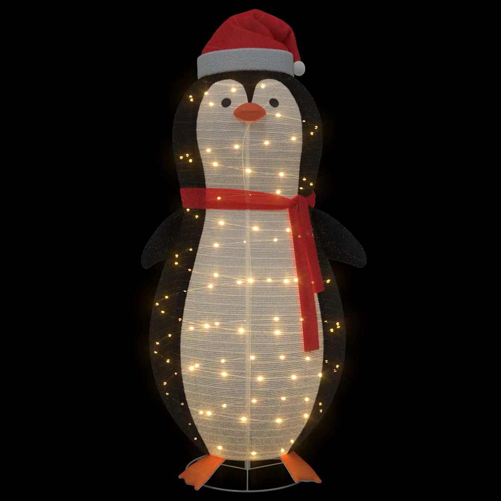 Figura de pingüino de nieve con 600 LED Cálido 78 x 178 cm tela