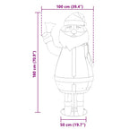 Santa Claus Navideño con 200 LED Cálido 100 x 180 cm tela