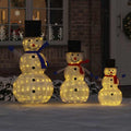 Familia de Muñecos de Nieve Navideños 3 pcs Cálido tela