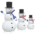 Familia de Muñecos de Nieve Navideños 3 pcs Cálido tela