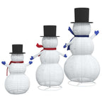 Familia de Muñecos de Nieve Navideños 3 pcs Cálido tela