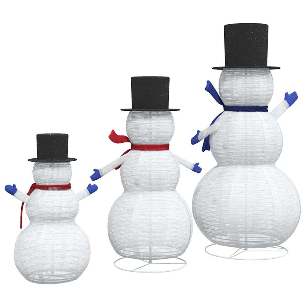 Familia de Muñecos de Nieve Navideños 3 pcs Cálido tela