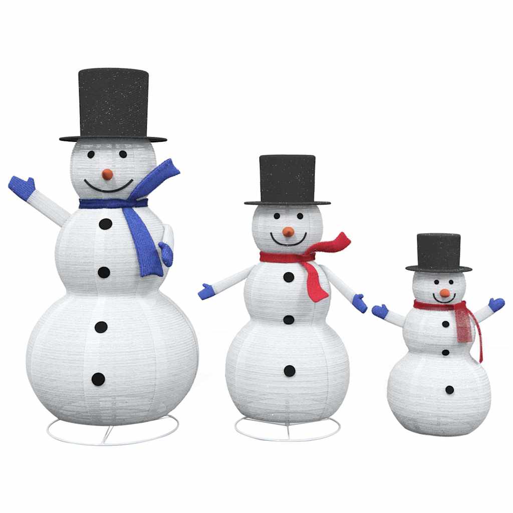 Familia de Muñecos de Nieve Navideños 3 pcs Cálido tela
