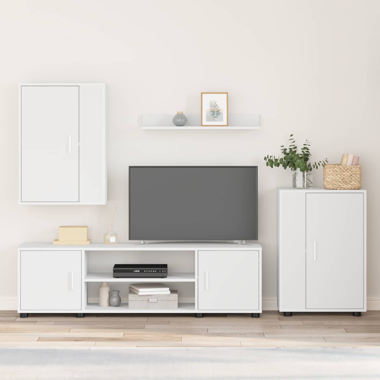 Conjunto de mueble de TV 4 pcs Gris Concreto