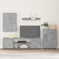 Conjunto de mueble de TV 4 pcs Gris Concreto
