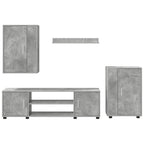 Conjunto de mueble de TV 4 pcs Gris Concreto