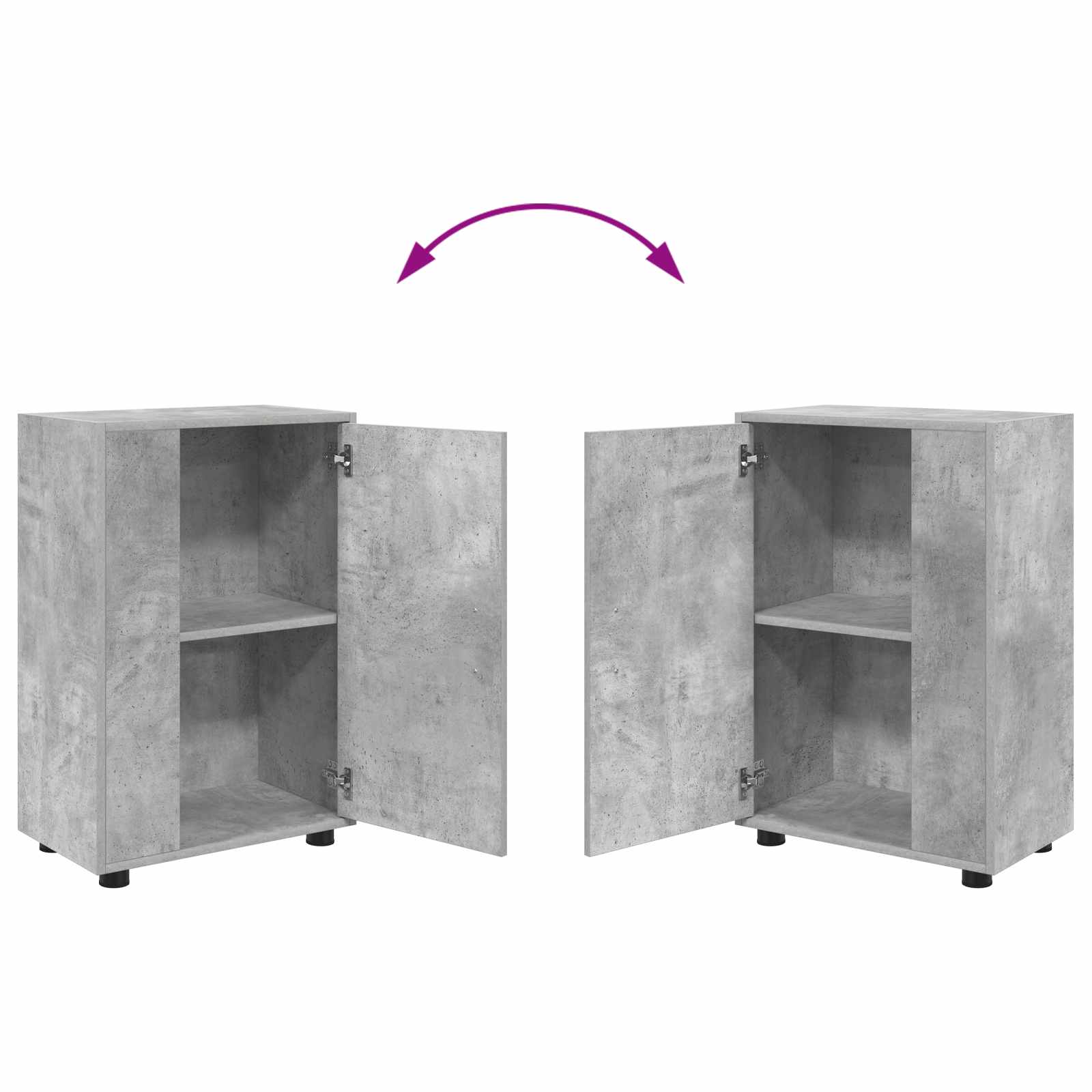 Conjunto de mueble de TV 4 pcs Gris Concreto