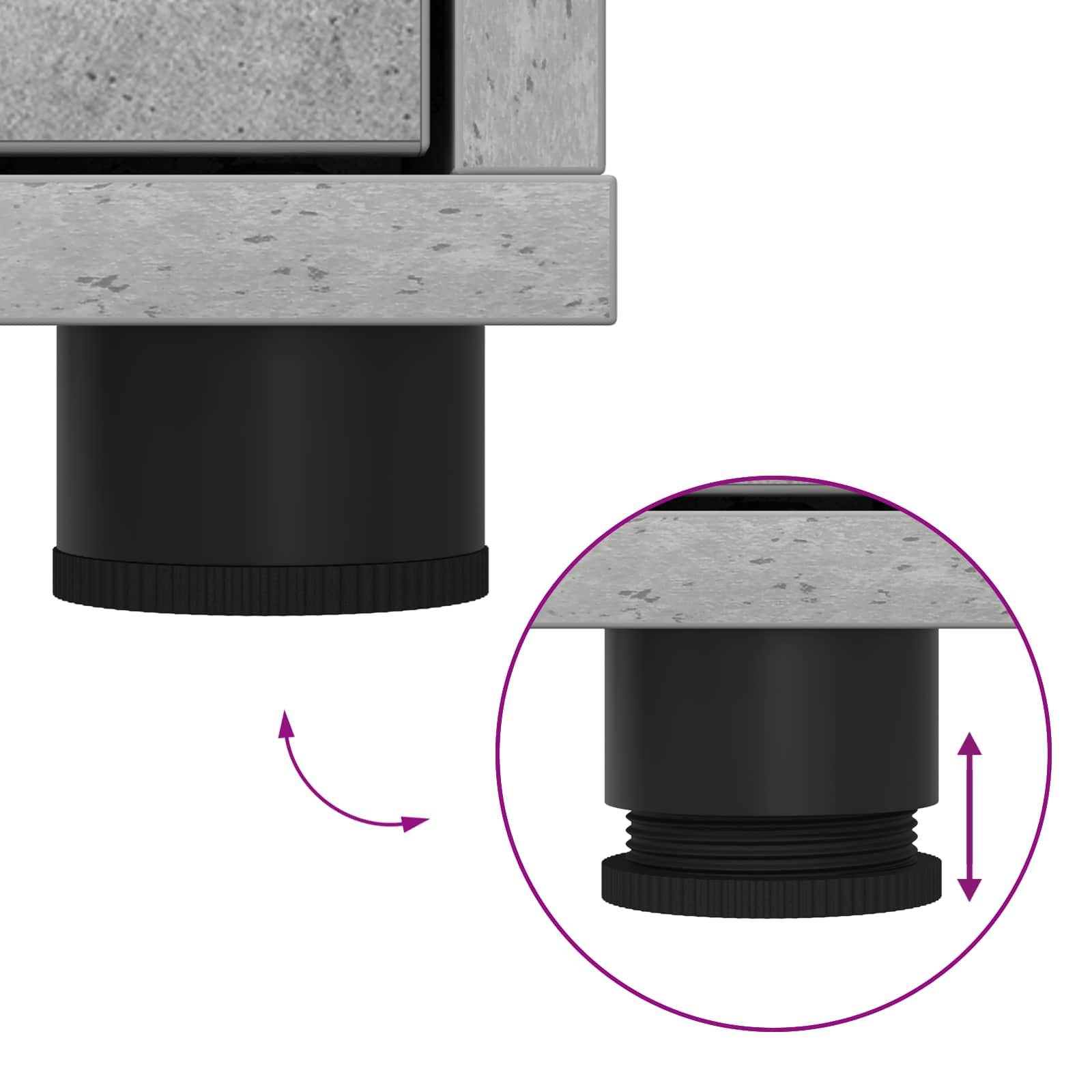 Conjunto de mueble de TV 4 pcs Gris Concreto